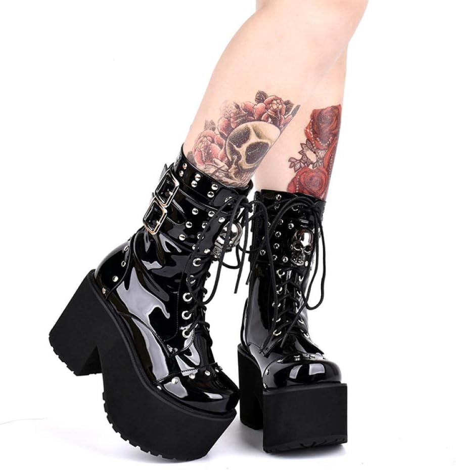 10cm platform boots