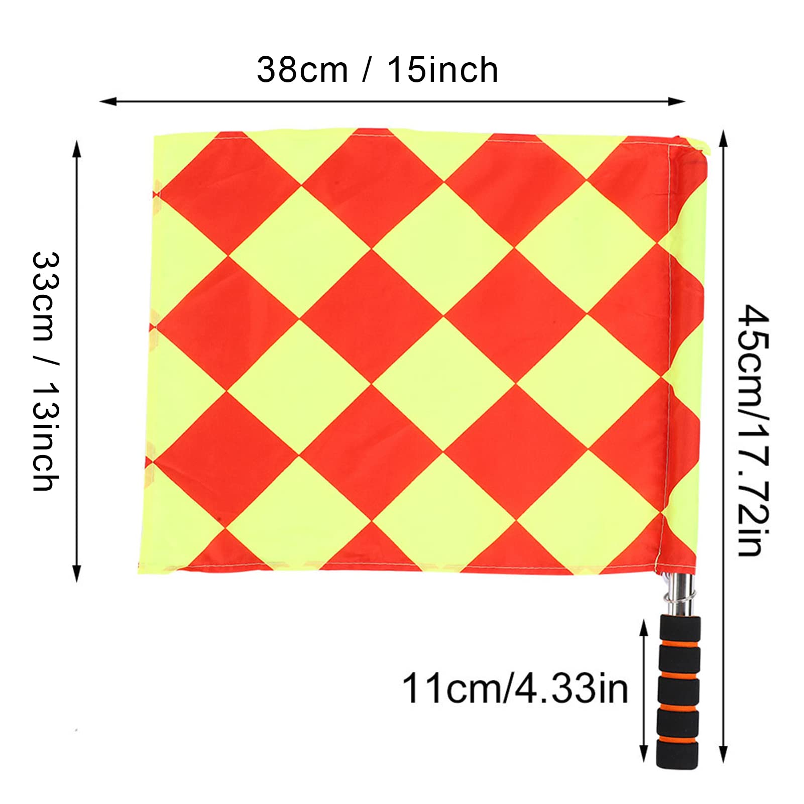 Drapeaux d'arbitre, 2 pièces/Sac Drapeau de Juge de Ligne de Match de Sport d'arbitre de Football de Football avec Sac de Rangement