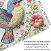 Gem Bird 1000 Piece Puzzle for Adults, Hard Challenging 1000 Pieces Jigsaw Puzzles for Adults, Colorful Gem Bird Puzzles Games for Puzzle Lovers, 27.6