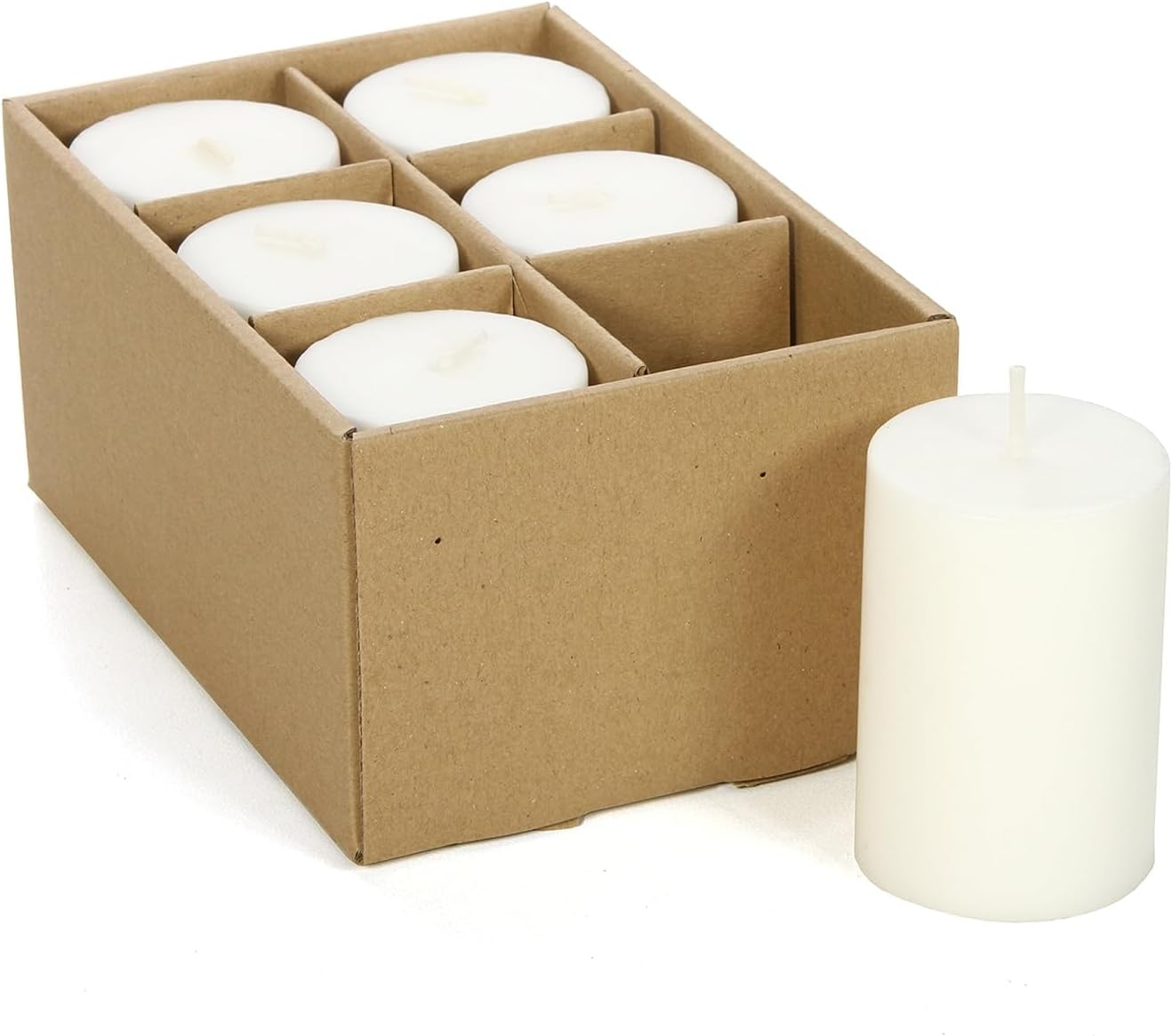 Hosley 2x3 High Unscented Pillar Candles | Soy & Paraffin Wax Candles Perfect for Home Decor, Party, Wedding, Gifting, Long Burning, Emergency Lanterns, Spa, Aromatherapy, Set of 6, White