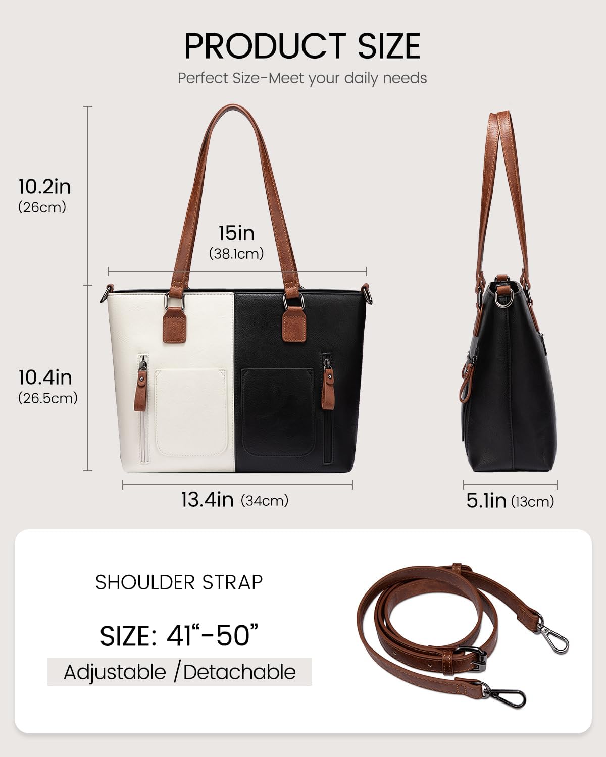 LOVEVOOK Purses Tote Bag for Women, Handbags Large Shoulder Bag, Leather Work Bags with Multi-Pockets, Designer Hobo Satchel