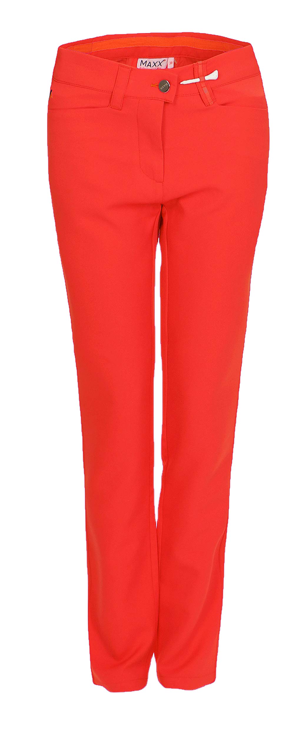 Maxx 152 - Pantaloni da golf da ragazza, con cintura regolabile, colore: rosso