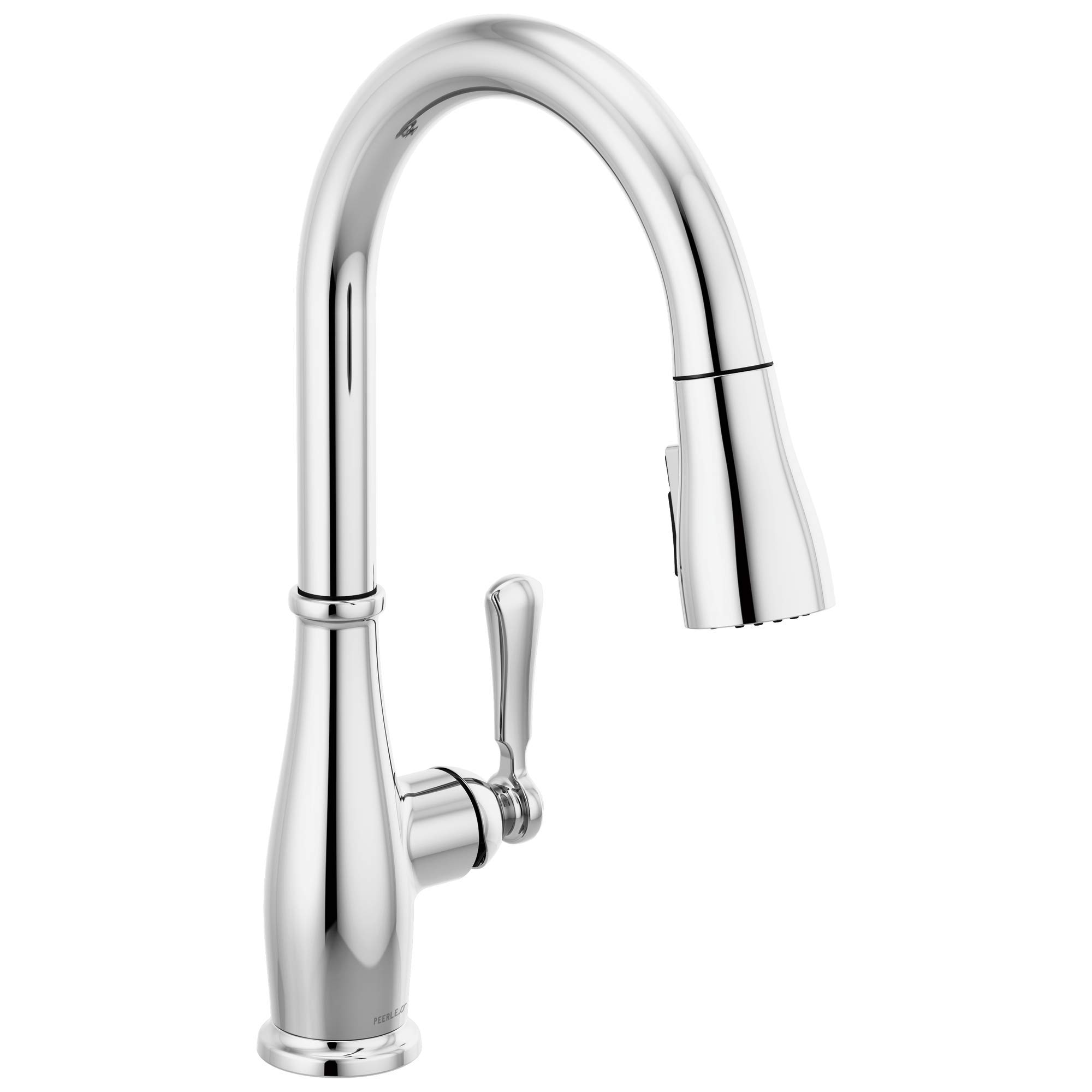 Peerless P7965LF Elmhurst Tek Saplı Mutfak Bataryası Aşağı Çekme, Krom
