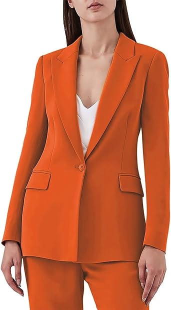 Blazer and Pants Set Women 2 Piece Tuxedo Pants for Womens Wear to Work Dresses