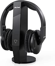 Wireless Optical TV Headphones, Jelly Comb Over-Ear 2.4GHz Wireless TV Headphones with Transmitter, Charging Dock, Support Optical, 3.5mm, RCA Audio Out Port (Black) - coolthings.us
