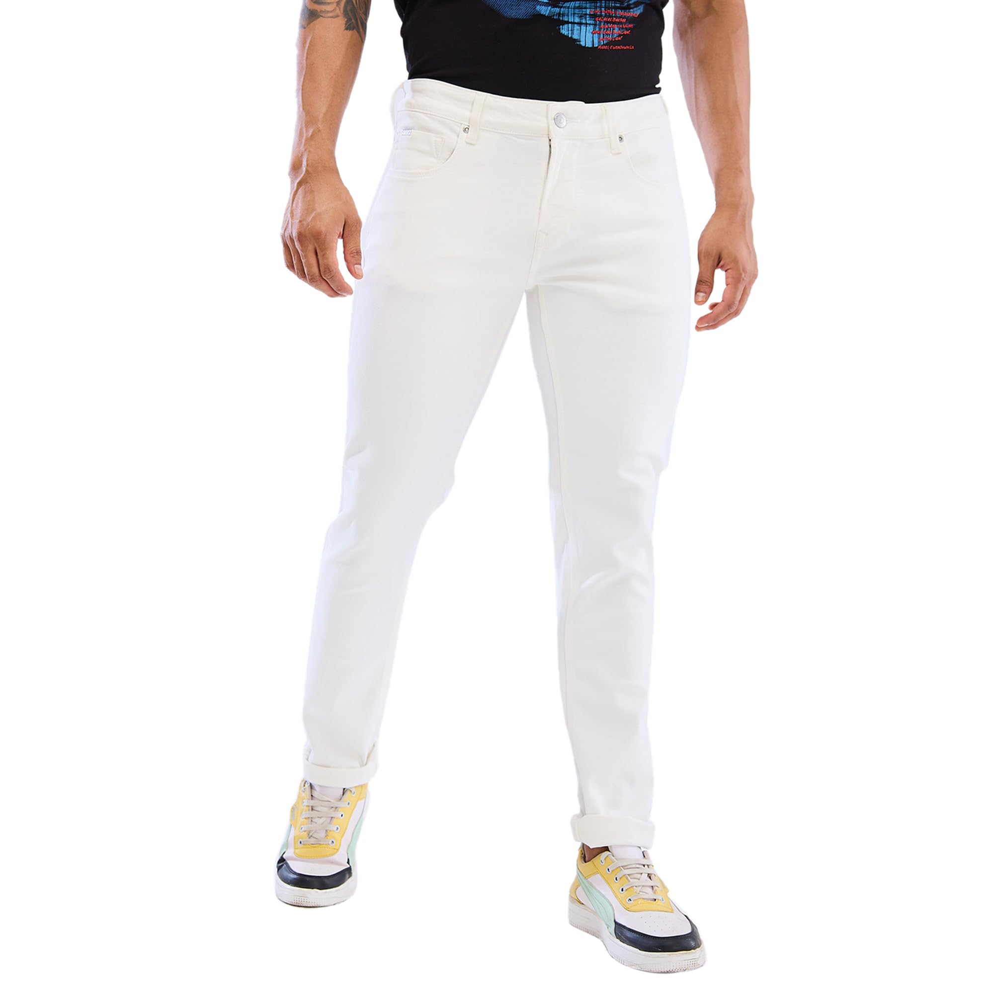 spykar Men's Slim Fit Low Rise Casual Jeans-picture-24
