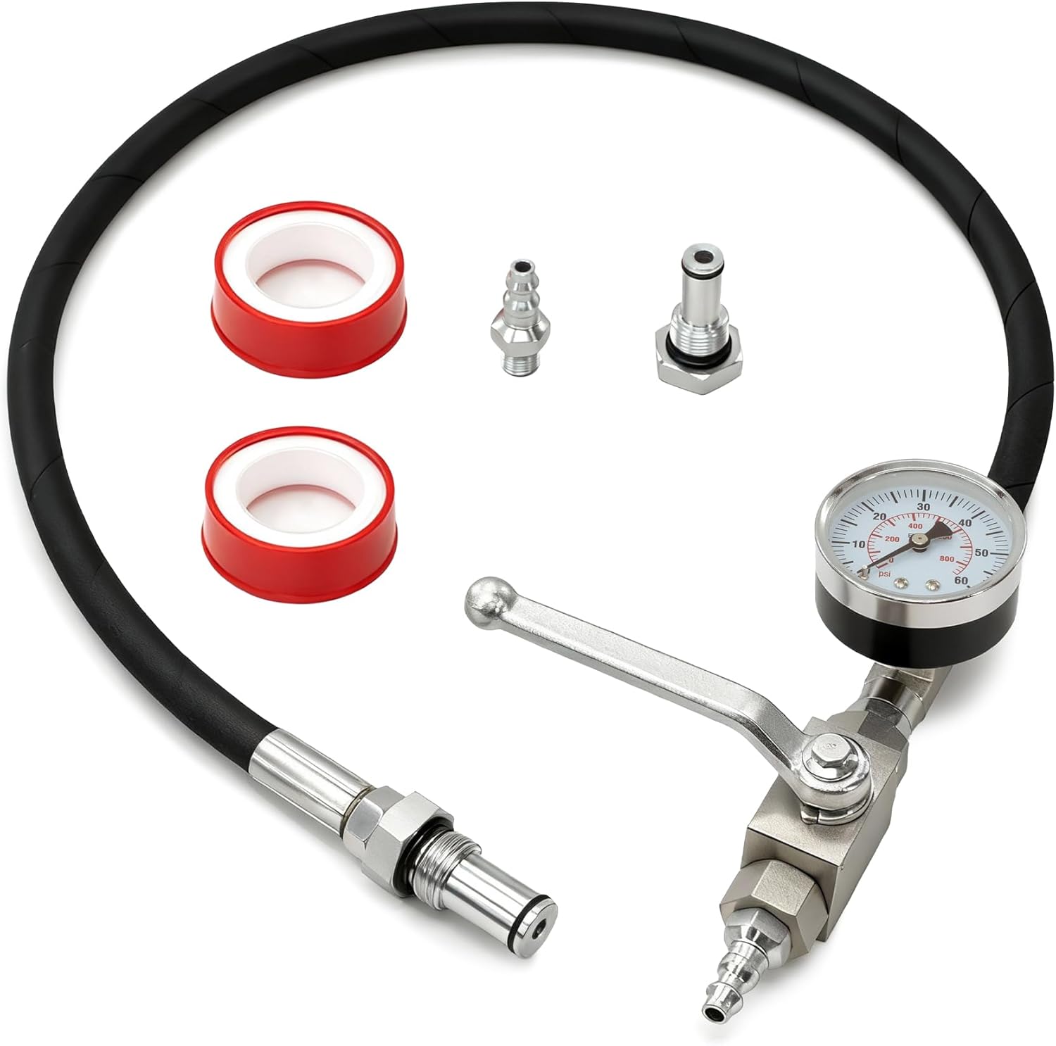 6.0L-7.3LPowerstroke High Pressure Oil Pressure Tester Kit, IPR Air Testing Tool & ICP Air Test Fitting for Ford Diesel Engine, Professional Diagnostic Tool for High Pressure Oil System