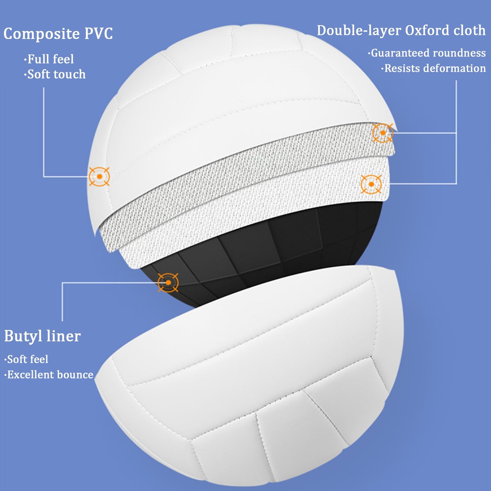 Ballons De Volley-Ball Souples D'intérieur D'extérieur Personnalisés, Ballon De Beach-Volley Cadeaux avec Texte Photo Personnalisé, Ballon De Volleyball Officiel Sports D'équipe