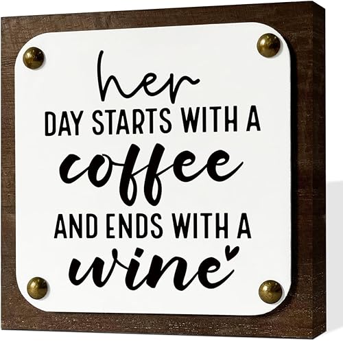 Miniatura 9 de Letrero de madera de café, letreros de caja de madera, decoración de arte, carteles de decoración de café, letrero de citas divertidas de cafés,