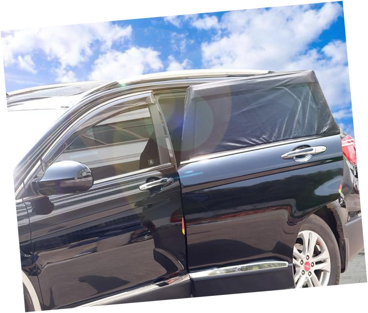 4Pcs Summer Car Curtain Heat Insulation Sunscreen Window Cover for Front Rear Car Windows Easy Install Sun Shade for Outdoor Privacy Protection