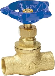 Homewerks 230-4-12-12 No-Lead Stop Valve, x Solder, Brass, 1/2-Inch, 0.5 Inch, No Color