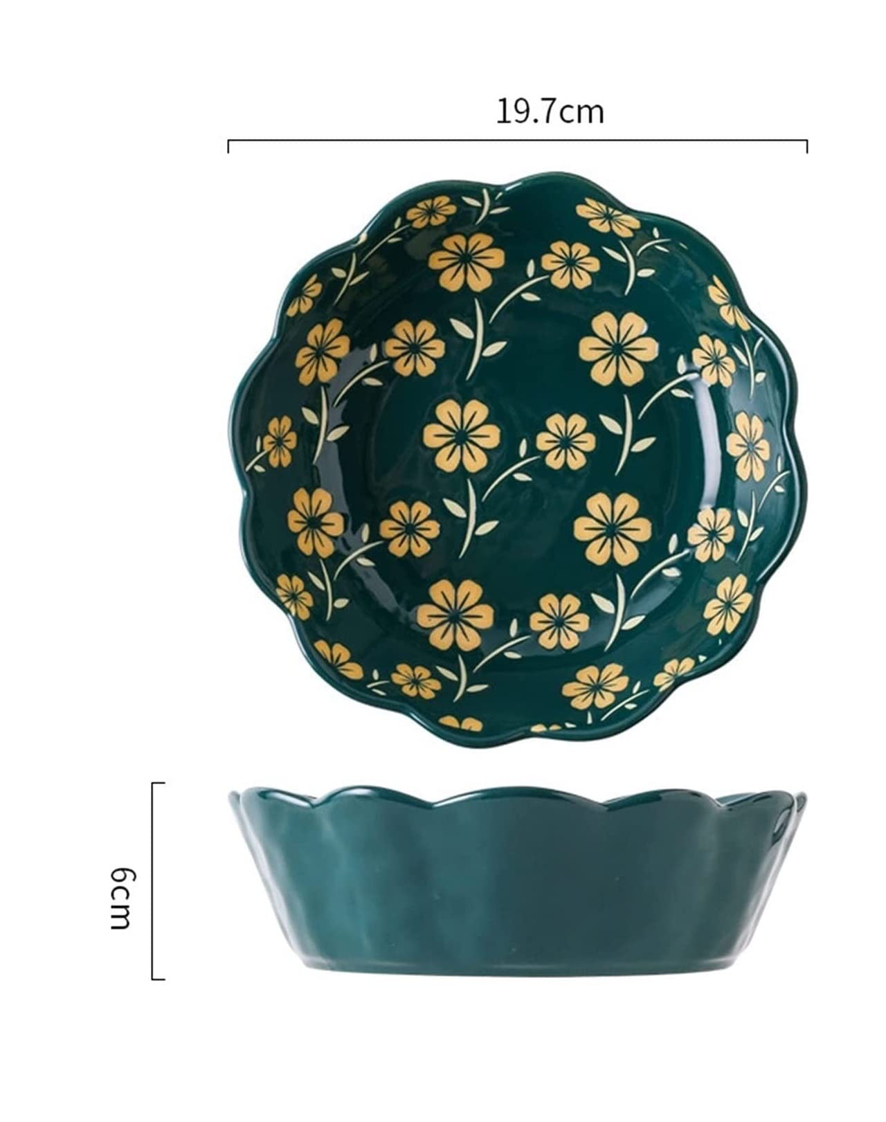 Miska Na Owoce, Szklana Miska, Naczynia Stołowe, Zestawy Talerzy I Naczyń Ceramicznych, 8 Cali, Urocze Tłoczone, Duże, Lotosowe, Sałatka Owocowa, Pieczony Ryż, Miski Sał,Noir