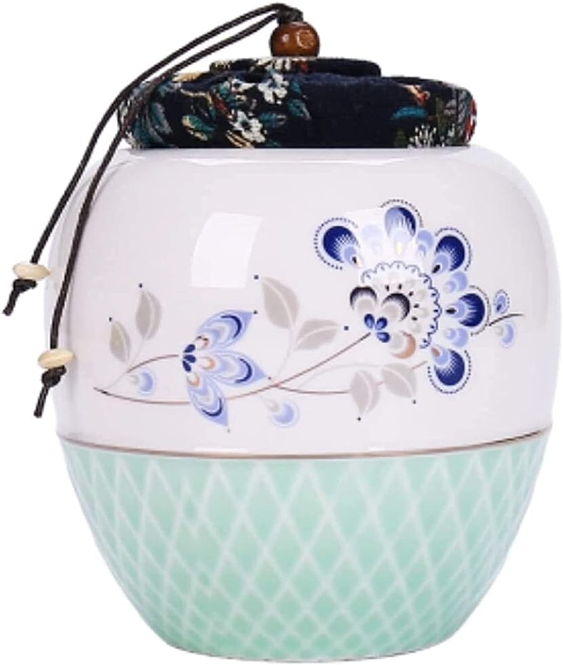 XIAOQIANG Ceramic Tea Box Storage Cans, Food Cans, Suitable for Kitchen Spice Motifs, Household Sealing Tea Ceremony Decorations