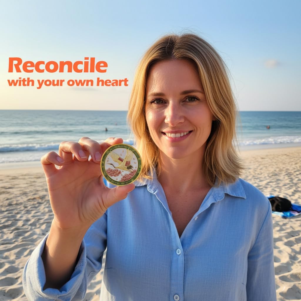 EssentiaPro 2 Year AA Sobriety Coin - Recovery Anniversary Gift with Protective Capsule, Serenity Crane Design Medallion to Celebrate Your Sober Journey for Men & Women