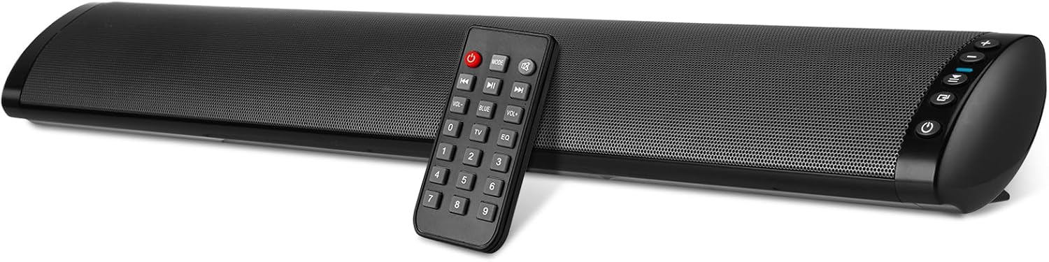 Review Surpreendente da Barra de Som BS-41: O Que Ninguém Te Contou Sobre o Som que Vai Transformar sua TV! 1 Soundbar, Sound Bar, Barra de Som BS-41 para TV, 2.0 Canais com Bluetooth, Caixa Home Theater para Parede, Sistema Surround com Entradas AUX/Óptica, Compatível com PC, Games e Projetor