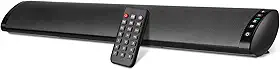 Soundbar, Sound Bar, Barra de Som BS-41 para TV, 2.0 Canais com Bluetooth, Caixa Home Theater para Parede, Sistema Surround com Entradas AUX/Óptica, Compatível com PC, Games e Projetor