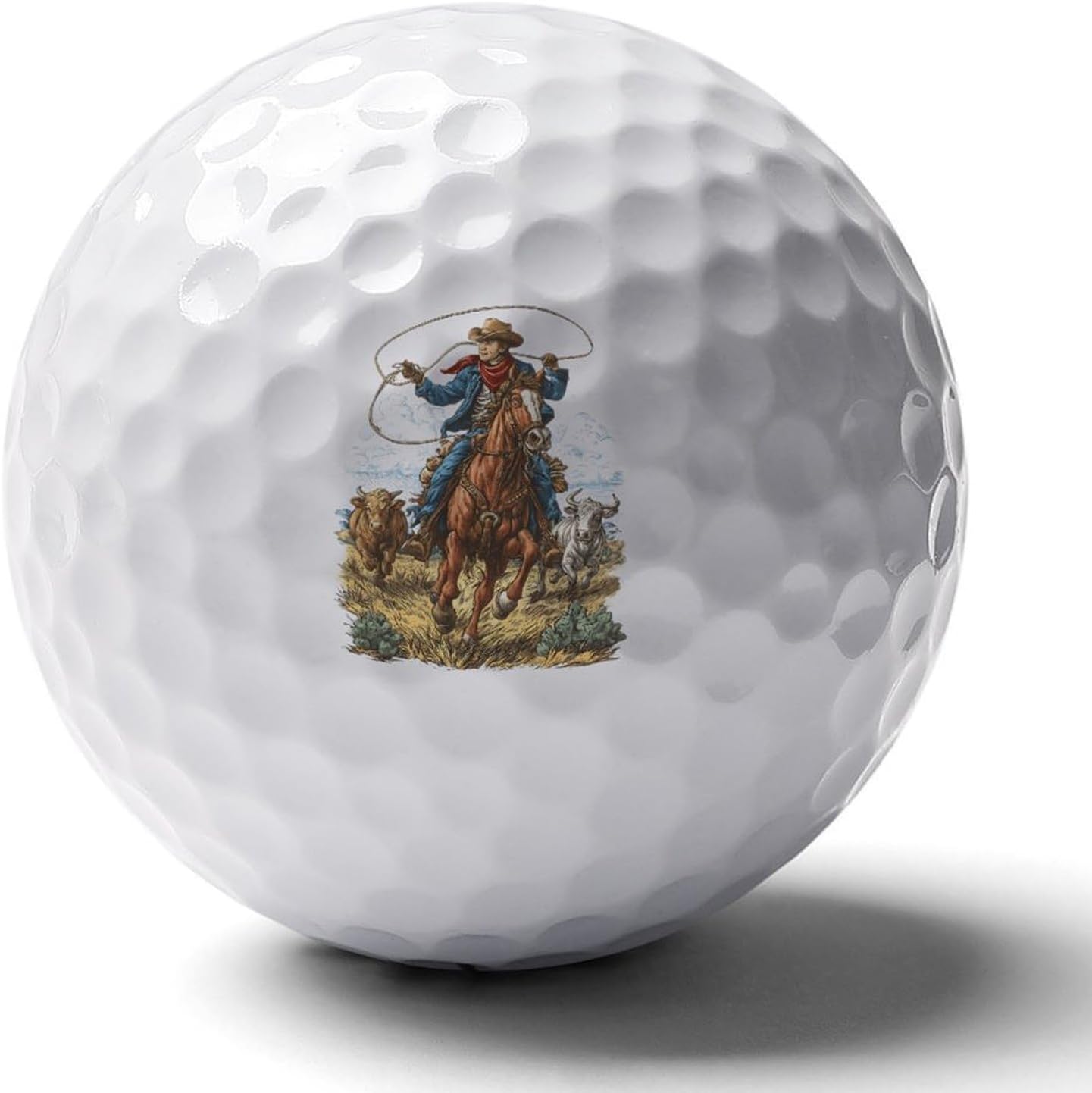 Cowboys on Horseback Personalized Golf Balls for Men Women Distance Straighter Shots Golfballs