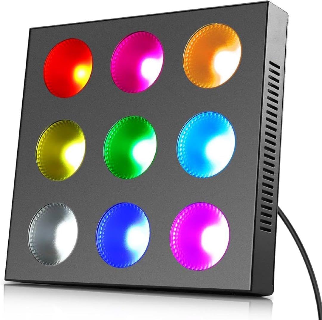 135W 9LED ステージライト RGBW 赤・緑・青・白 DJライト 照明 135W 9LED ステージライト RGBW 赤・緑・青・白 DJライト 照明 回転