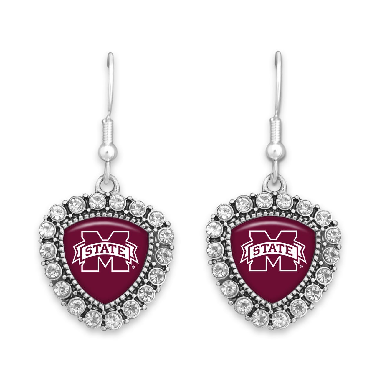 Mississippi State Brooke Crystal Earrings Officially Licensed Gift Jewelry MSU