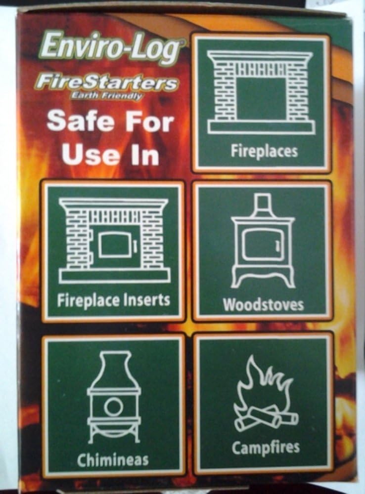 NEW Enviro-Log Environment Friendly Firestarters 2 PACK (48 firestarters) for Fireplace Wood Stove Fire Pit