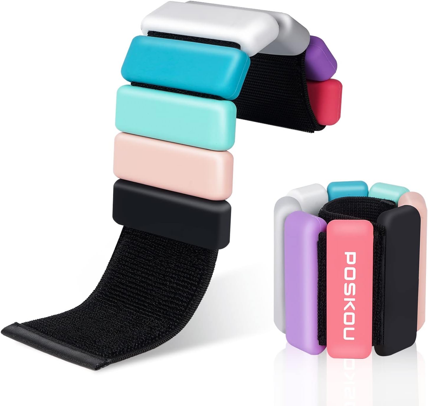 POSKOU Adjustable 1 lb Ankle Weights Bracelet Wearable Leg Hand Wrist