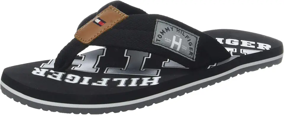 Socialista Estrella Basura Chanclas Playa Hombre Tommy Hilfiger Borde Tacon Desigualdad
