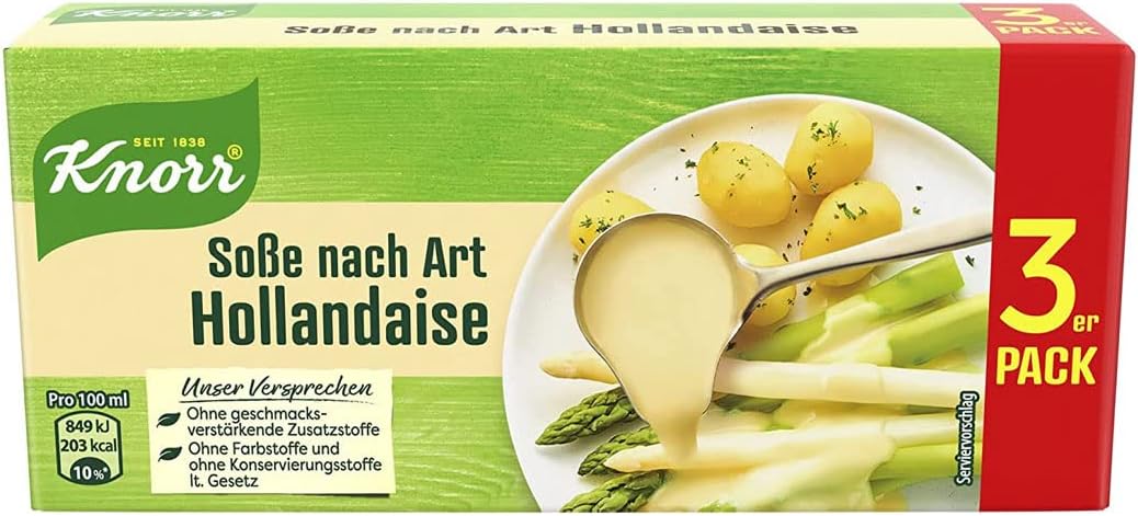 Knorr Sosse nach Art Hollandaise (Hollandaise Sauce) 3-Pack 90g