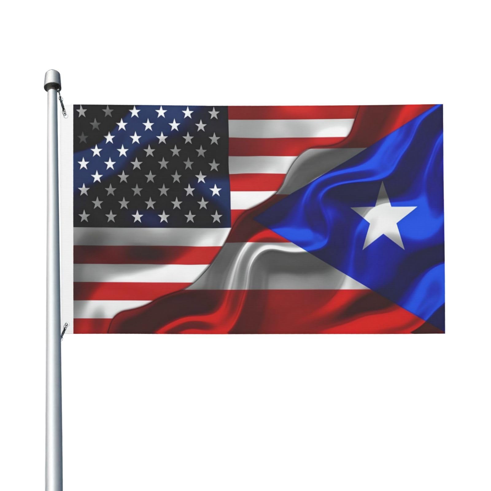 Kbncryrng American Puerto Rico flag 3x5 ft