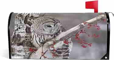 ZZKKO Magnetic Mailbox Cover - Cat In A Basket Easter Theme, 25.5x20.8 Inch Large, Waterproof PVC, Seasonal Outdoor Decor