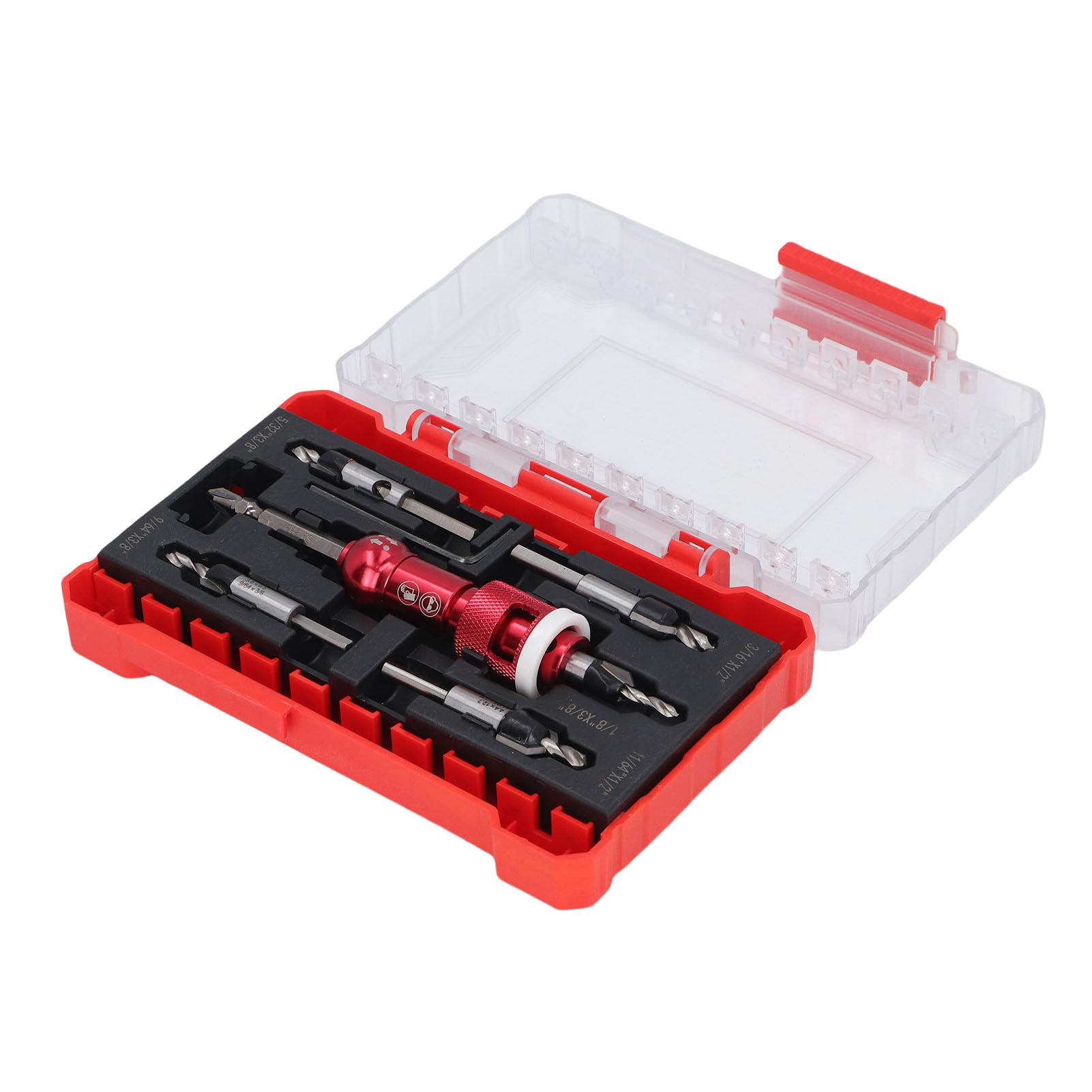 Juego de brocas para fresar, profundidad ajustable eficaz para proyectos de carpintería, material de acero, kit de 5 piezas para profesionales
