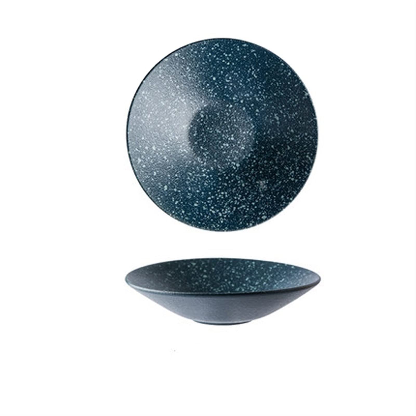 YOFAB Bowls， Porcelain Caimei creative ceramic bowl household large noodle bowl single salad bowl soup bowl ramen bowl vegetable bowl (Color : 1)