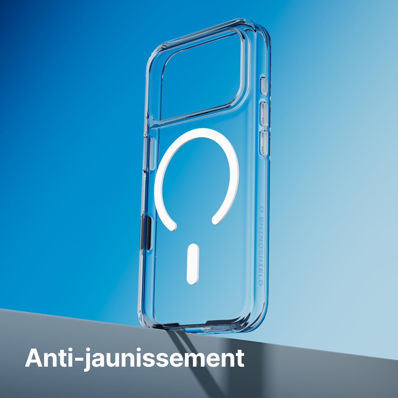 RhinoShield Coque Compatible MagSafe[iPhone Air] | Clear, Anti-jaunissement, Haute Transparence, Force magnétique supérieure, dépasse Les Normes Militaires de Protection - Noir Quartz
