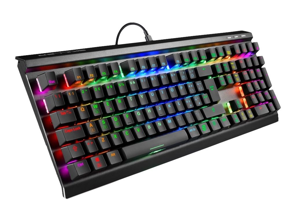Sharkoon Skiller SGK60 RGB Gaming Keyboard, 14 keycaps PBT, interruttori Brown Kailh-Box