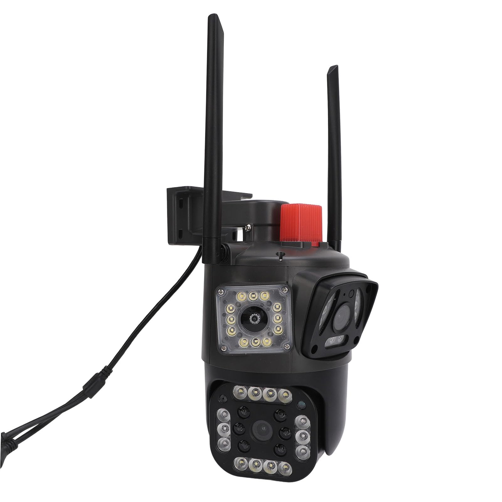 Kamera z Potrójnym Obiektywem, Kamera Bezpieczeństwa 8 MP 4K na Zewnątrz z Kolorowym Noktowizorem, Wykrywanie Ruchu AI, Kamera do Monitoringu Domu 2.4G WIFI (przepisy europejskie)
