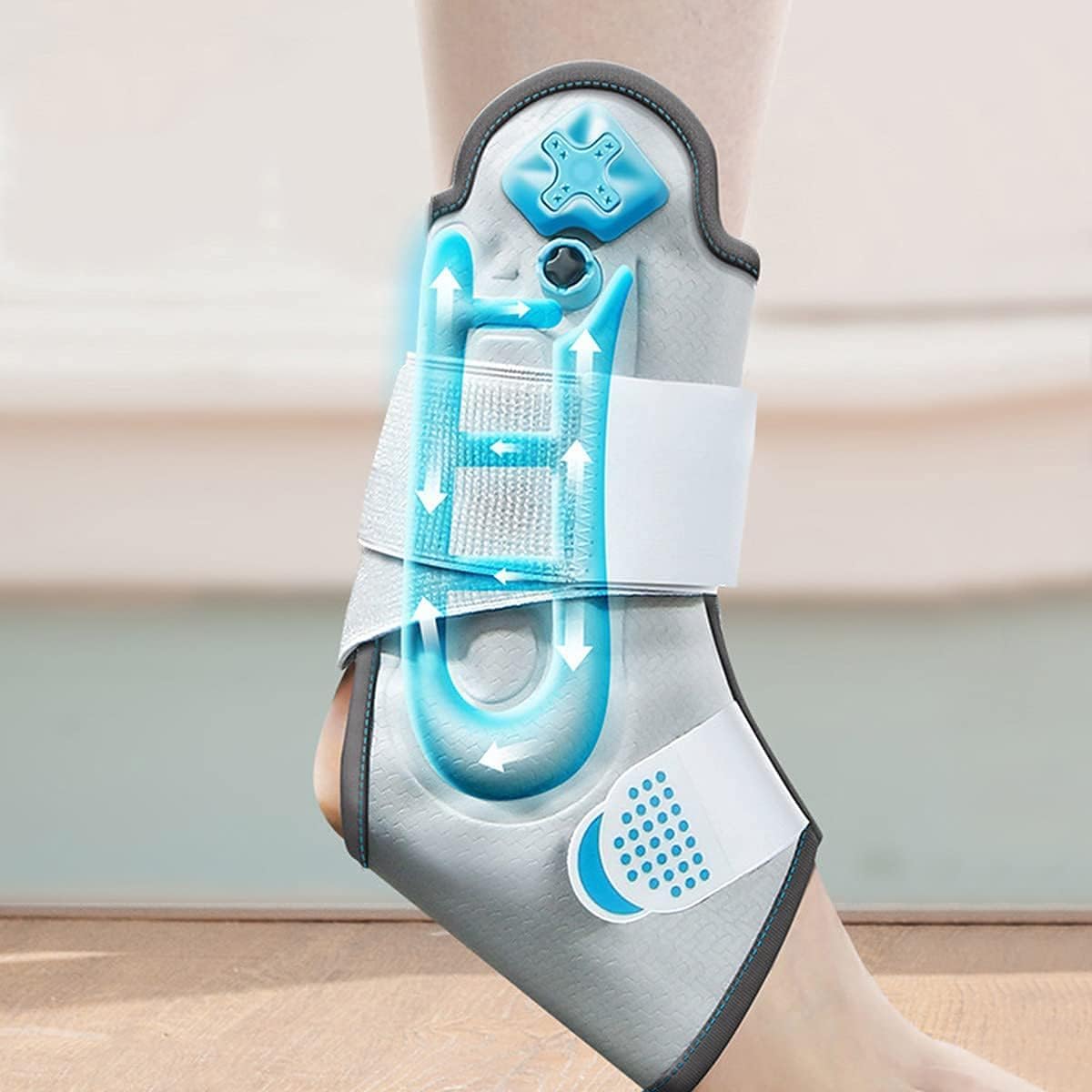 DKULMN Drop Foot Brace, Foot Drop orthosis La Tobillera Inflable es Ajustable,Drop Foot Brace Foot Drop Orthosis Tobillera de Apoyo,Right,S/M
