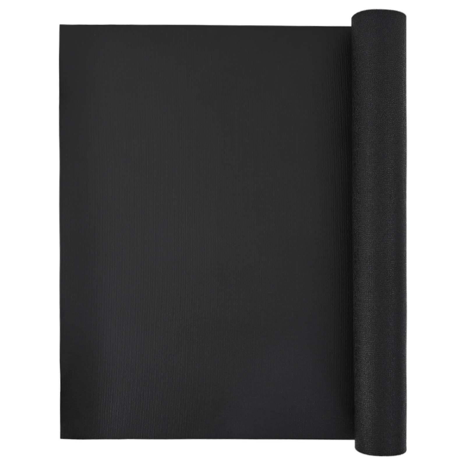 Sport-Schutzmatte aus hochdichtem PVC Schwarz x x 0, Fitnessmatte als Bodenschutzmatte und Gerätematte für Heimtrainer, Laufband, Crosstrainer, Ergometer, rutschhemmend