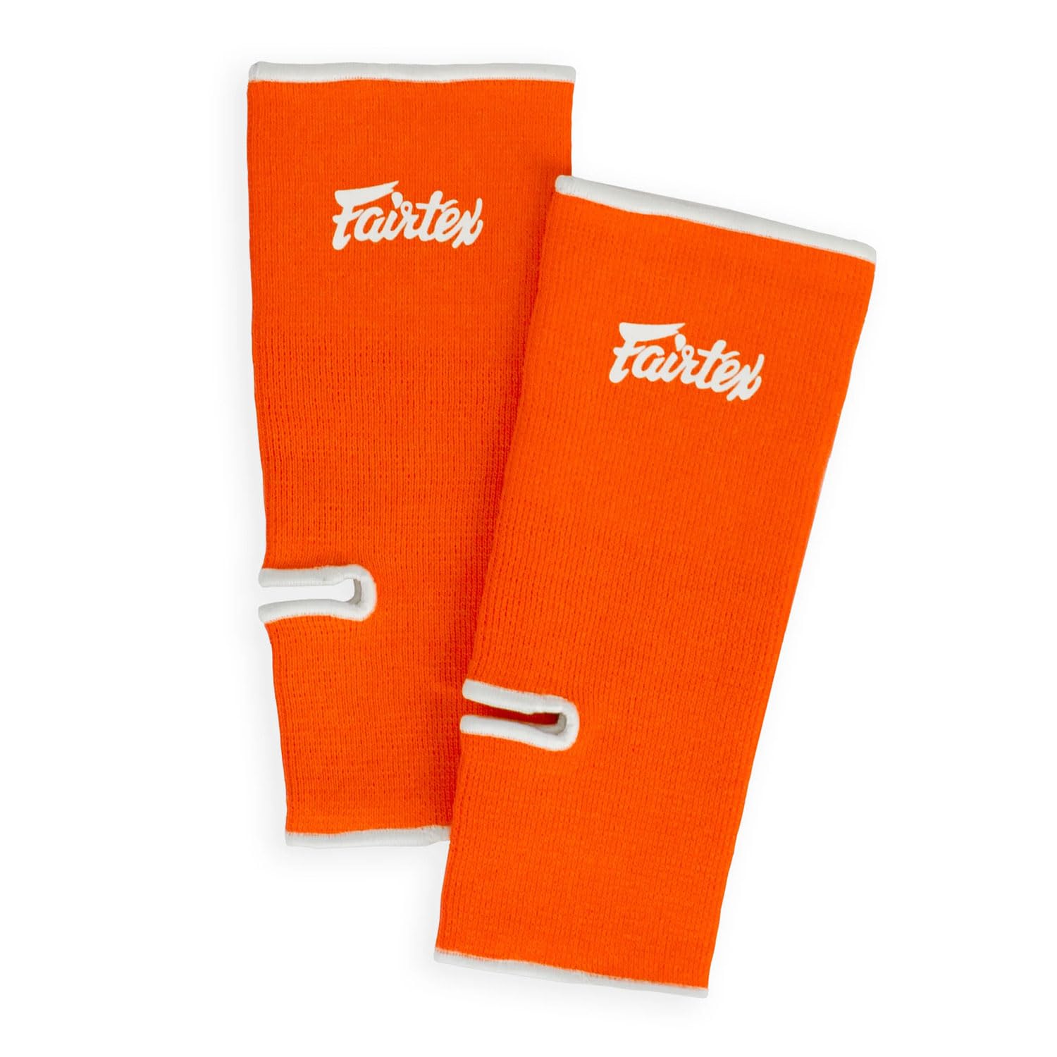 Fairtex AS1 Ankle Guard - Premium Ankle Support for Muay Thai, MMA & Kickboxing (Freesize) - Maximum Support & Comfort. Ideal Foot Support for Intense Training (Orange)