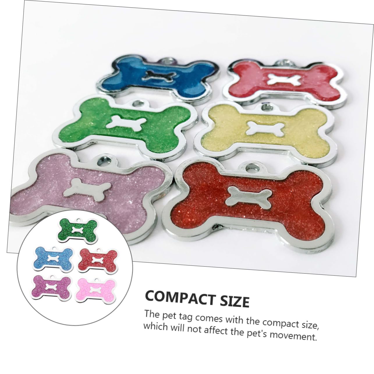 balacoo Id Card Pendant for Pets 5pcs Pet Tags Name Tags Lightweight Comfortable for Dogs Cats