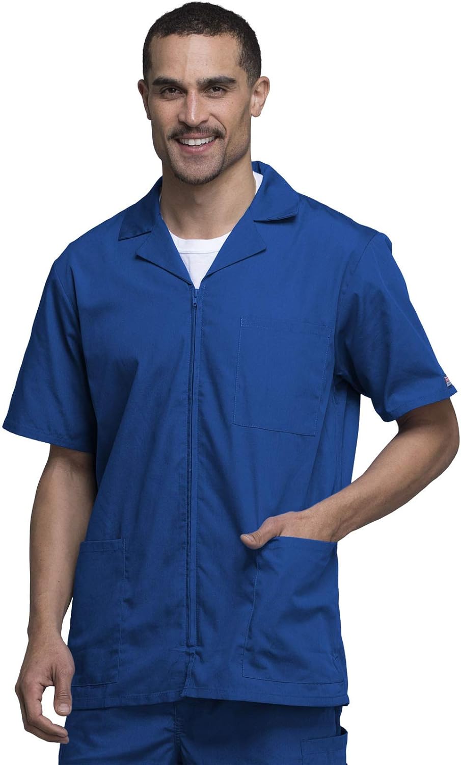 Cherokee Men Warm Up Scrubs Jacket Workwear Originals Zip Front 4300: Clothing, Shoes & Jewelry