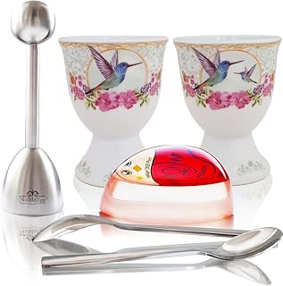 28 Vintage Kitchen Decor Ideas Featuring Ceramic Collectibles 14 NobleEgg Boiled Egg Cups Topper Set | All-Inclusive Set | Egg Cups for S...