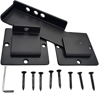 Aeibun 7.5" Flip Gate Latch for Outdoor Fence - 4mm Carbon Steel Heavy Duty Gate Latch Lock with Adjustable Padlock Holes for Wooden Fence,Barn Door,Shed,Double Gate,Sliding and Swing Open Door