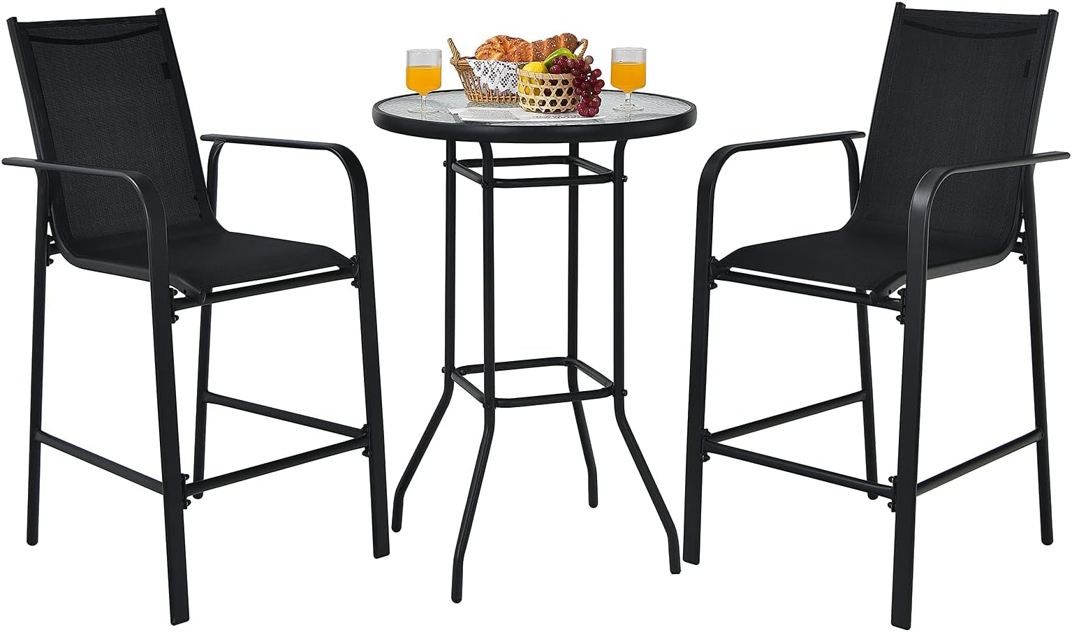 YITAHOME All Weather Outdoor High Top Bistro Set, 3 Piece