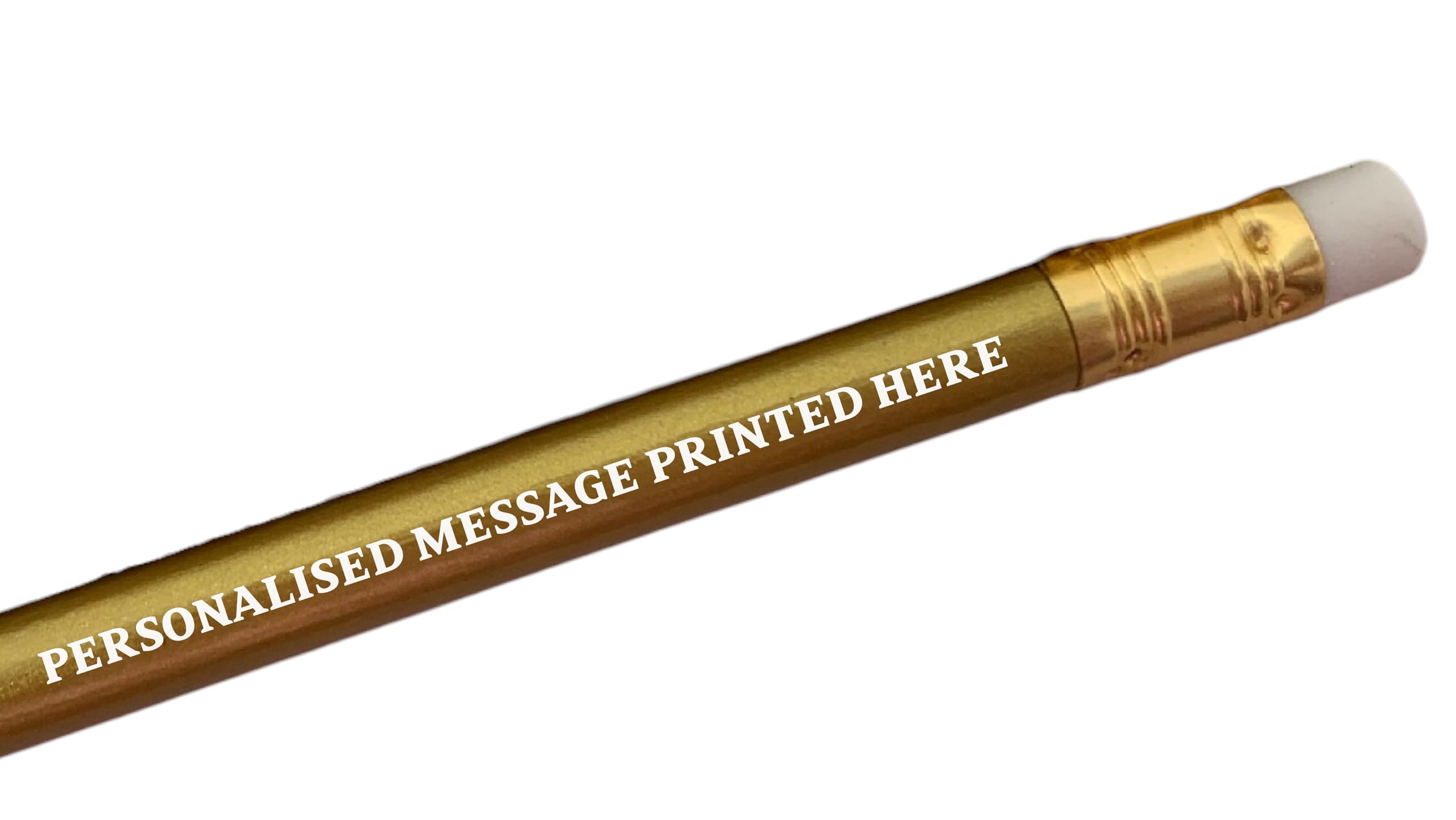 Personalised Pencils - Choice of Colours and Quantities (Gold, 1 Pencil)
