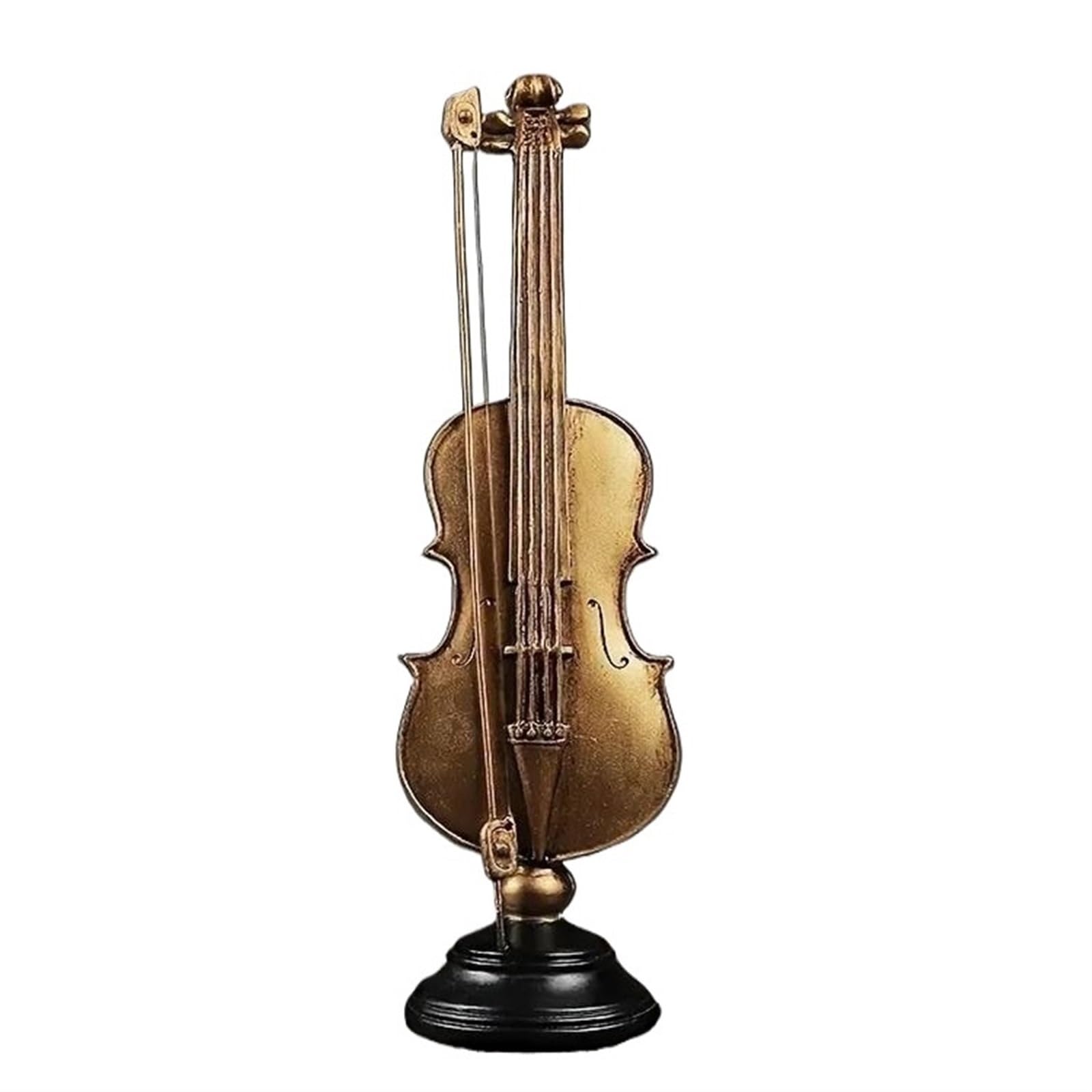 Zestaw Modeli Do Składania Instrumentów Muzycznych Miedziany Miniaturowy Miniaturowy Model Domowy Ornament Stary Instrument Skrzypcowy