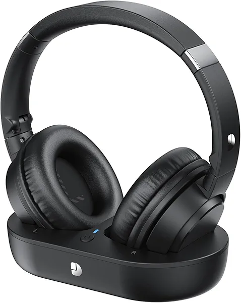 Dytole Wireless Headphones for TV, TV Headphones Wireless for Seniors, Versatile Charging Dock with Transmitter, Instant Audio Sync, 65-Hour Battery Life, Ideal Gift for Parents & Seniors