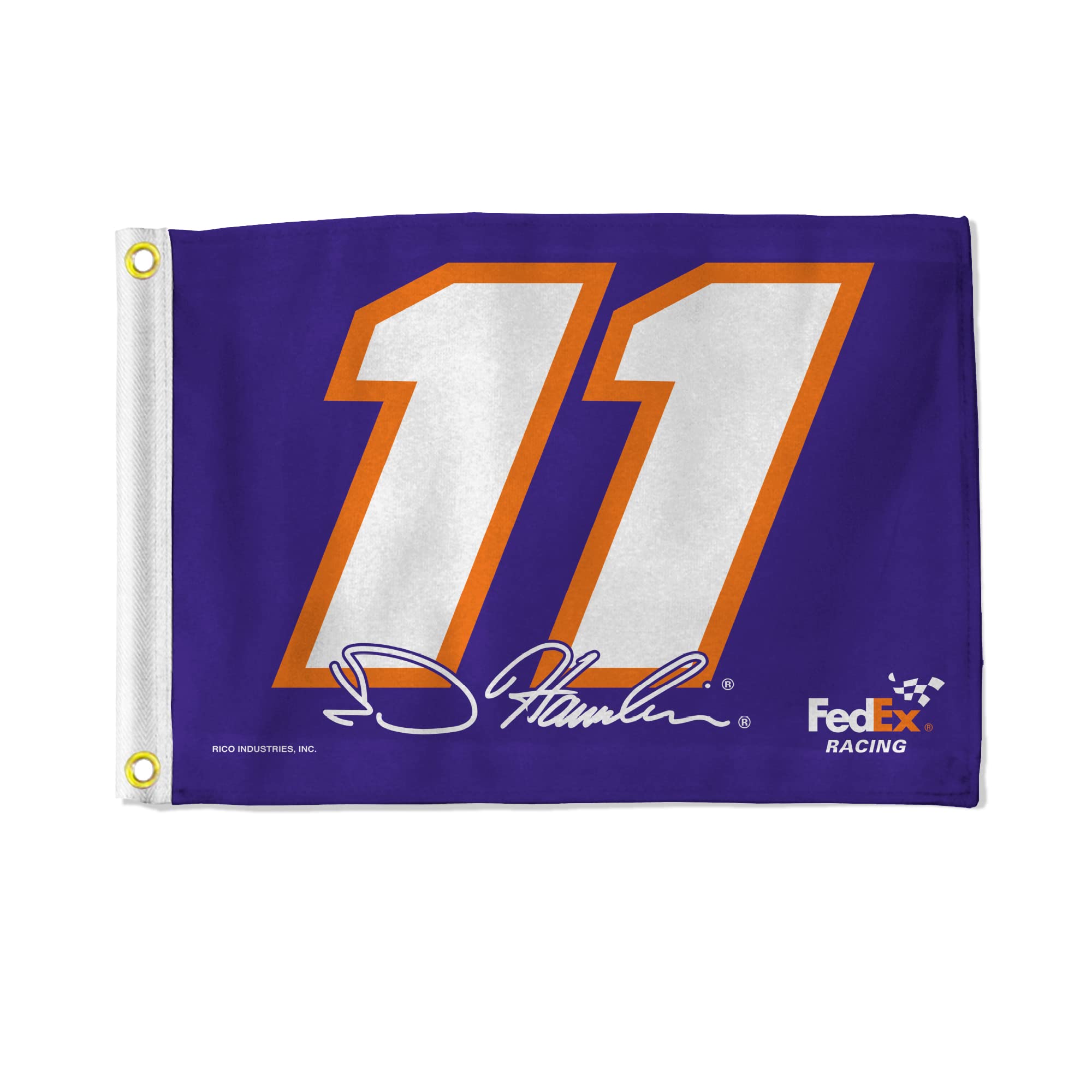 Rico Industries Denny Hamlin #11 Flag 12.5" x 18" Boat Flag Golf Cart Flag