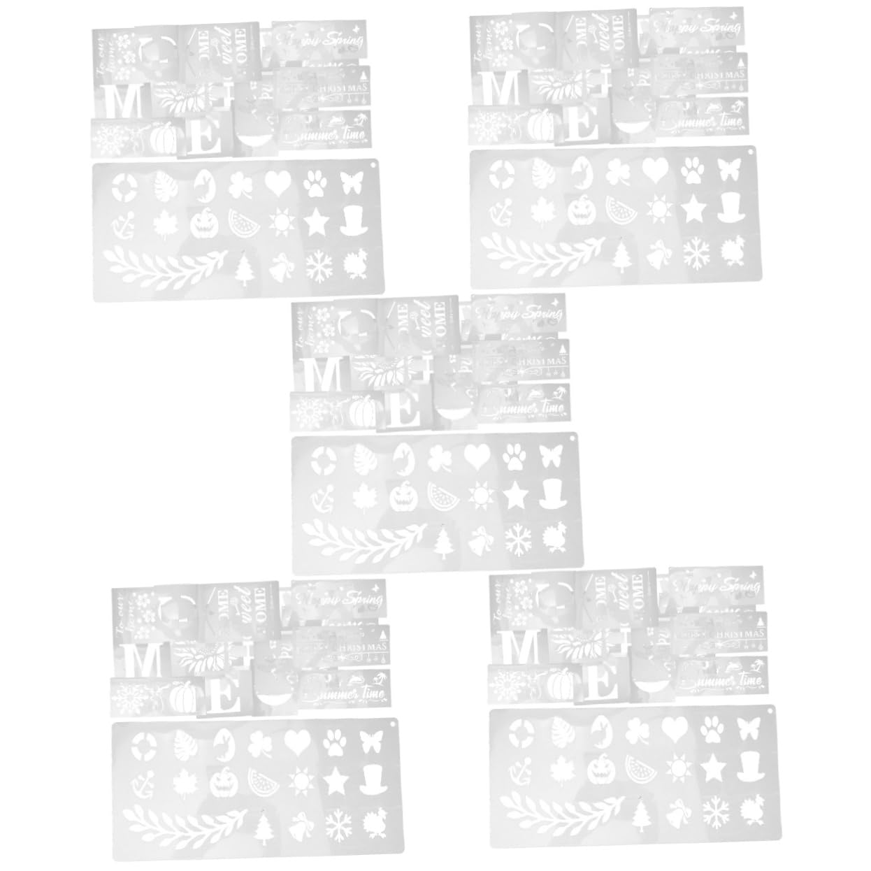 SHINEOFI 5 Series Cómodas Plantillas De Bienvenida Plantillas Decorativas De Bienvenida Artesanía Para Plantillas De Manualidades Plantillas Pintadas Dibujo La Mascota 26 Hojas*5