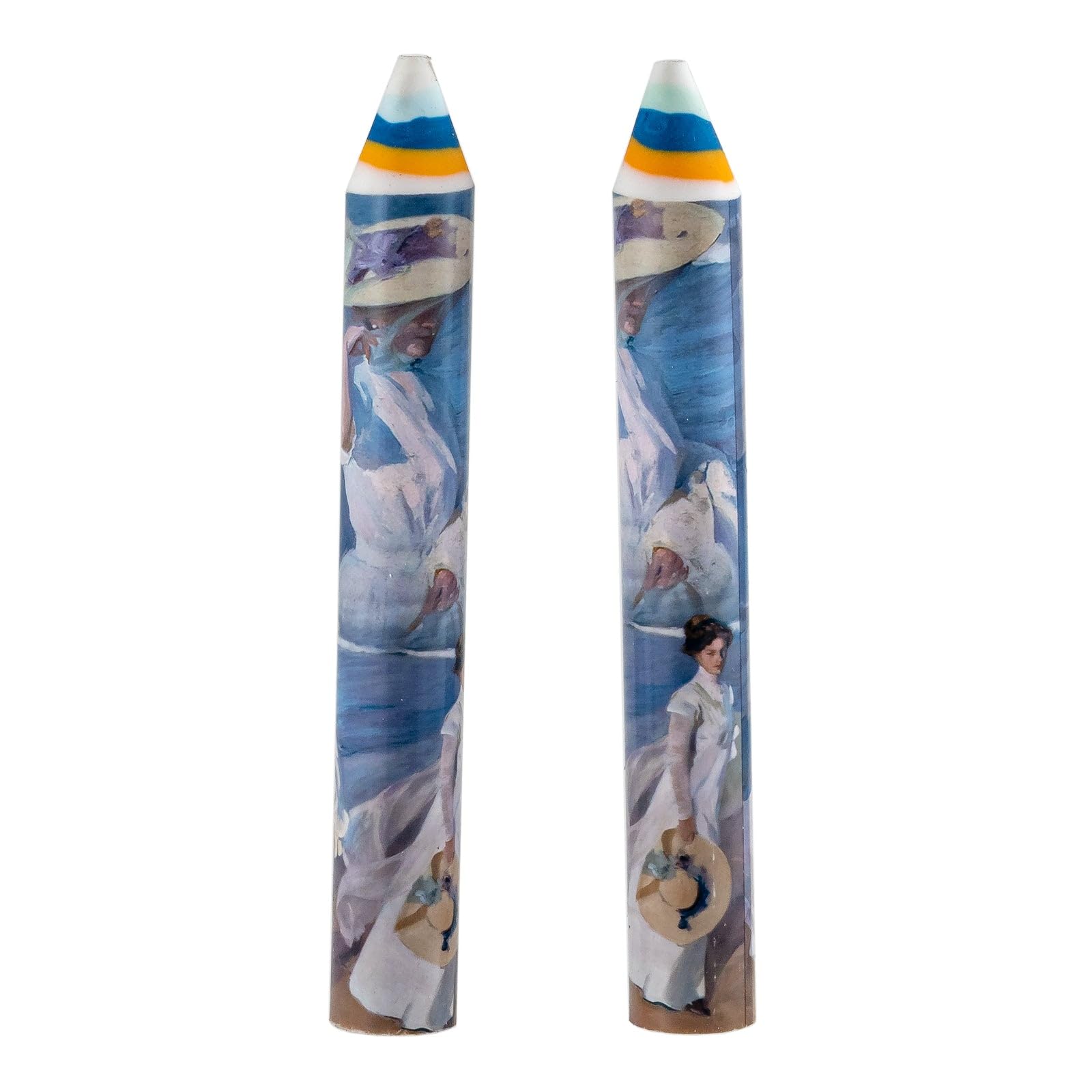 PracticDomus Conjunto 2 Gomas de Borrar Extra-Grandes en Formato Lápiz con Motivos muy Coloridos y Originales (Señoras Playa)
