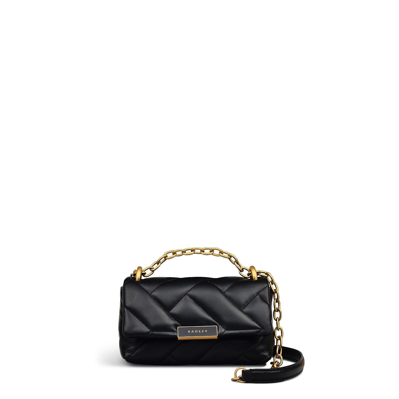 RADLEY London Mill Bay - Xl Quilt Women's Leather Small Flapover Cross Body, Black
