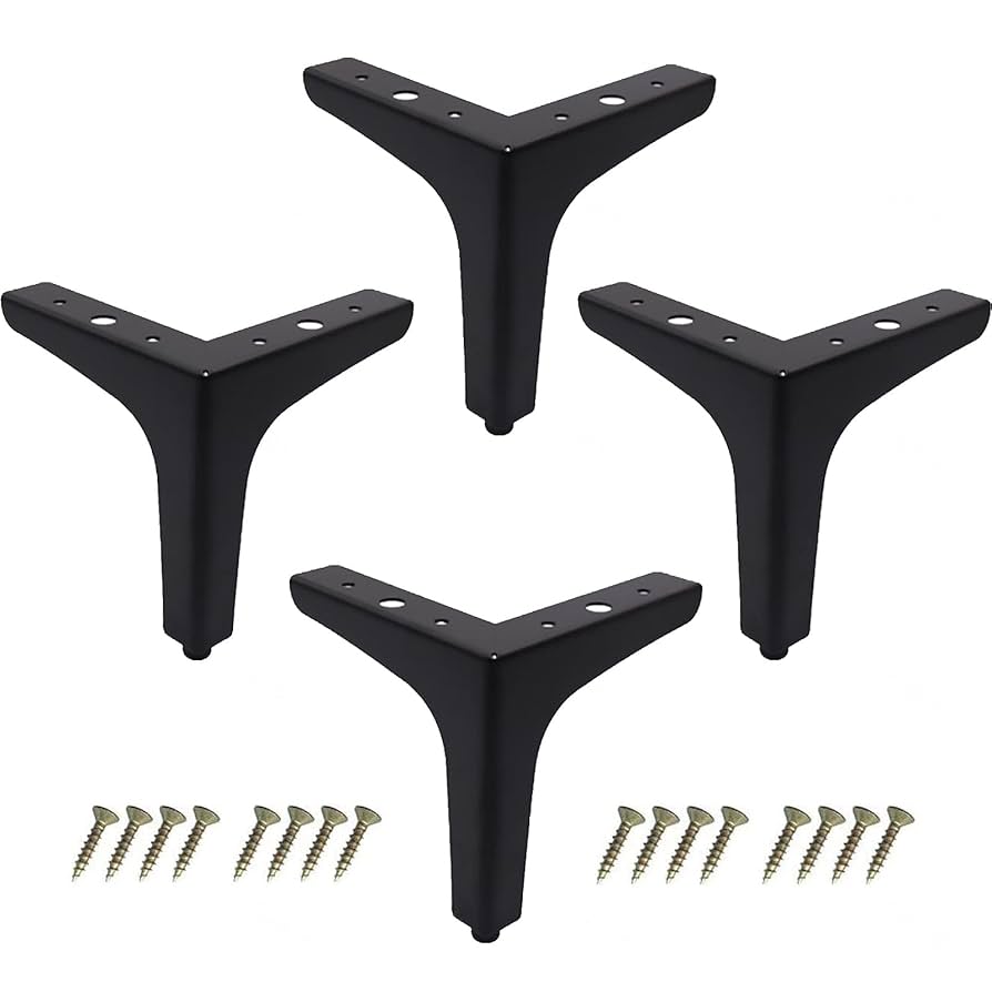 Amazon.co.jp: 4個モダンな金属家具の脚、補強された三角形の